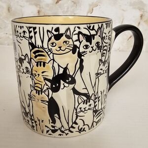 Spectrum Designz Cat Coffee Mug Embossed Ceramic